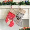 Christmas Decorations Stocking Cartoon Reindeer Fireplace Hanging Stockings For Family Decoration Drop Delivery Home Garden Festive Dhwwv