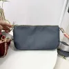 2023 Top Luxury Women's Shoulder Bag Fashion Designer Väskor Metal Chain Bag Casual mångsidig Multi Grid Nylon Små fyrkantiga väskor