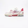 Louies Vuttion Shoes Trainer Sneaker White Black Sky Blue Abloh Green Denim Pink Red Luxurys Virgil Mens Casual Sneakers Trainers 7726 L 2652