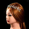 Hair Clips Fashion Bride Crown Wedding Tiaras With Zircon Women Accessories Jewelry Girls Headpiece Soft Luxury Barrettes Hairband