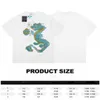 Designer T-shirts for men and women round neck short sleeved pure cotton Tshirts small blue dragon pattern trendy and casual