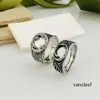 Anillo de amor de diseñador, anillos de banda con letras doradas a la moda para mujer, fiesta, amantes de la boda, regalo, joyería de compromiso