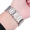 Rostfritt stål Watch Band Armband 18mm 20mm 22mm Silver Solid Metal Watchband Straight End Rem Accessories 240106