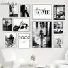 Sets Black and White Wall Art Perfume Fashion Girls Wall Art Makeup Lipstick Wall Paintings Art Prints Nordic Poster Bedroom Decor