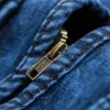 Men's vest Outerwear Denim Waistcoat Deep Blue Color Plus Size Sleeveless Jacket Multi-pocket size XL to 5XL 240106