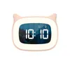 Réveil numérique rechargeable veilleuse tactile Snooze sur affichage horloge de Table de bureau 1224H double alarme musique horloge LED 240106