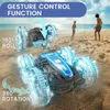 Sinovan Amphibious Remote Control Boat 4WD Gesture RC Car with LED Lights Waterproof Stunt Pool Toys for Kids 240106