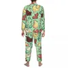 Men's Sleepwear Pajamas Men Cute Guinea Pig Room Animal Lover 2 Pieces Casual Pajama Set Long Sleeve Comfortable Oversize Home Suit