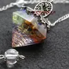 Hanger Kettingen Natuurlijke Genezing Kristal Steen Orgonite Orgone Pendule Spirituel Levensboom Slinger Ketting Pendulo Sieraden