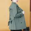 Trench da donna femminile 2024Giacca a vento coreana Primavera Autunno Allentato Aura straniera Cappotto doppiopetto versatile da donna di fascia alta