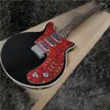 Brian May E-Gitarre Solid Body Palisander Griffbrett Rote Farbe Floyd Tremolo Bridge 3 Burns Pickups Hochwertige Guitarra Kostenloser Versand kann angepasst werden