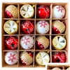 Christmas Decorations Tree Balls 16Pcs Shiny Ball Pendant For Holiday Party Year Decor Dining Room El Anniversary Offices Drop Deliver Otfa3