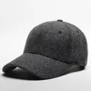 Top Caps 2024 Sonbahar ve Kış Yünlü Sıcak Beyzbol Kapağı Erkekler Artı Kadife Kalınlama Şapkası Açık