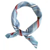 Foulards Mode 50cm Foulard en soie carrée Femmes Imprimer Petit cou Bague Wraps Élégant Lady Hair Band Foulard Bandana Mouchoir à main