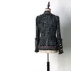 Женские куртки весенне-осеннего периода, аристократический темперамент, жемчужная застежка, v-образный вырез, ручная окантовка, маленькое милое ветровка