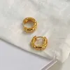 Designer for Women plaqués à l'or métallique Stud Diamond Wave Lettre C