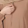 Abbigliamento etnico Farfalla Abaya Nida di alta qualità con cerniera frontale EID Musulmano islamico Donna Plus Size Ramadan Robe Abito lungo da preghiera