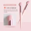 Pennelli Set di pennelli per trucco professionale 12 pezzi Pennelli in fibra PBT rosa tenue per viso e occhi Pennello per fondotinta soffice, fard e ombretto