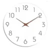 Zegary ścienne Nordic Silent Quartz Clock Digital Creative Decor Domowe Dekor okrągły drewniane ozdoby barowe do studiowania