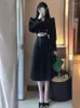 Work Dresses Black Suit Two-piece Women's Short Coat A-line High Waist Slit Skirt Fashion High-quality Office Elegant