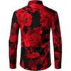 Camisas de vestido masculinas moda tops camisa chama faísca hd padrão impressão lapela rua ao ar livre manga longa botão roupas