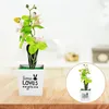 Flores decorativas Realista En Maceta Polilla Orquídea Decoración Simulación Flor Mesa Planta Falsa