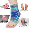 1 Pair Ankle Support Compression Sleeve with Silicone Gel Ankle Brace Strap for Gym Sports Plantar Fasciitis Achilles Tendonitis 240108