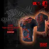 Vszap Thai Stretch Herren-T-Shirt, schnell trocknend, Tiger Broadcast Sanda Fighting MMA Sports Gym Fishing Shirt