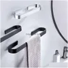Storage Bags Towel Rail Rack Holder Bathroom Towels Hanger No Drilling Space Aluminium Wall Mounted Bar Drop Delivery Home Garden Ho Dhlhr