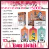 Original Bang King Digital 15000 Puff Disposable Vape 15K Puffs 650mAh Uppladdningsbar batteridenhet 25 ml CAPRIDGE POD BAR 0% 2% 3% 5% Nivå 10 Smak Smart skärm