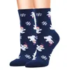 12 paires ensemble noël femmes mignon imprimé animal chaussettes décontracté coton motif chaussettes confortables de haute qualité hiver chaussettes chaudes 240108