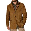 Herrenjacken Herren Slim Fit Trenchcoat Vintage-Stil Outwear Langarmjacke Klassisches Revers Perfekt für Herbst und Urlaub