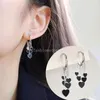 Korean enkel liten svart hjärta Tasselörhängen för kvinnor temperament överdrivna droppörhängen party smycken grossist