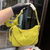 Women Designer Saffiano Hobo pod pachami Bag Włochy Milano Luksusowa marka P Trójkąt Cowhide Skórzane torby krzyżowe Lady Chain Pasek Mały hobos wieczorowy torebka