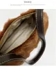 Shoulder Bags Light Luxury Leather Winter Mink Hair Small Square Bag Fashionable Elegant Warm Single Crossbody Handbag Women