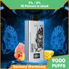 Big Puffs E Cigarette 9k 9000 Puffs Vape jetable 500mAh Batterie rechargeable Grande capacité 14ml 2% 5% NIC Vaporisateurs liquides Livraison rapide Affichage LED