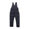 Winter Children Warm Overalls Autumn Girls Boys Plus Thick Pants Baby Girl Jumpsuit For 1-5 Years Kids Ski Down Overalls 240108
