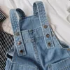 1-7 yıl çocuk kısa denim tulum türü çocuk çocuk kız gevşek askı kısa pantolon kot giyim moda tulum giyim 240108