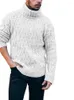 Мужские свитера 2024, осень/зима, повседневный кардиган, большой универсальный вязаный свитер с высоким воротником