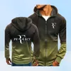 Rf roger federer tryck tröja gradient hoodies män våren höstfleece blixtlås jacka mens hoodie harajuku manliga kläder y19112073926