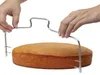 Вся кухня DIY аксессуары для выпечки двойной линии торт слайсер дома DIY выпрямитель для торта линия резки регулируемая слайсер для тортов D7933320