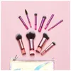 Pinsel MINI RT Make-up-Pinsel 4285 Dream Suit Mini Journey Set Professionelle praktische Beauty-Make-up-Tools + Aufbewahrungstasche mit Reißverschluss