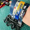 Nyckelringar ny design 1st JDM -stil nyckel rlanyard taggar nyckelband bogsering sidor termoprint jdm raccar motorcykel nyckelring tillbehör j240108