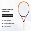 Raquete de tênis profissional leve carbono antiderrapante lidar com à prova de choque raquete para adultos wen mulher iniciantes treinamento 240108