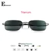 Sunglasses B Titanium Rimless Reading Glasses Photochromic Gray Sunglasses Men's Women Outdoor Hyperopia Eyewear 1.0 1.25 1.5 1.75 Lenses