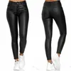 Women's Pants Women PU Leather Black Sexy Stretch Bodycon Trousers High Waist Long Casual Pencil Plus Size XS-4XL