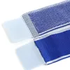 Blauw breien compressie enkelbrace mouw voetbescherming met antislipband voor sport fitness heren en dames 240108