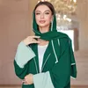 Ubranie etniczne Marocain Abaya Women muzułmańska sukienka hidżabu Dubai Turcja Kaftan Kimono Cardigan Arabska szata Islamska Maxi Płaszcz Owewecja Ramadan Ramadan