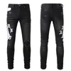 Mens Jeans nödställda rippade cyklist Slim Fit Motorcykelcyklist denim Designer Hip Hop Men Jeans 2024 Hot Sell