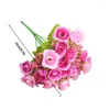 Fleurs décoratives 1Pc mode artificielle en plastique soie Rose fausse fleur jardin bricolage scène fête de mariage décoration décor à la maison accessoires